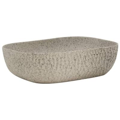 VidaXL Opzetwasbak rechthoekig 48x37,5x13,5 cm keramiek grijs VidaXL Opzetwasbak rechthoekig 48x37,5x13,5 cm keramiek grijs