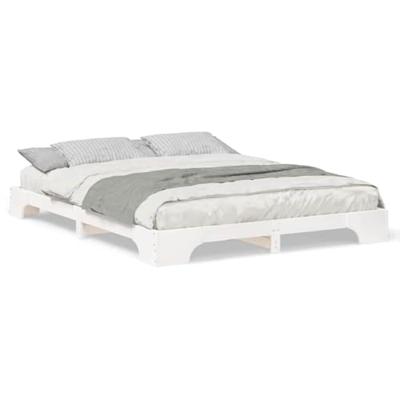 Bedframe Wit 160 x 210 cm Massief grenenhout Bedframe Wit 160 x 210 cm Massief grenenhout