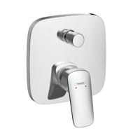 Hansgrohe Logis ééngreeps badmengkraan afbouwdeel met zekerheidscombinatie, chroom - thumbnail