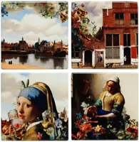 HEINEN - Delfts Blauw - Onderzetters Vermeer Set/4 - thumbnail
