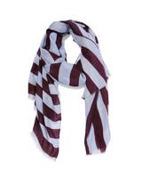 HEMA Damessjaal 185x80cm voile strepen rood-blauw - thumbnail