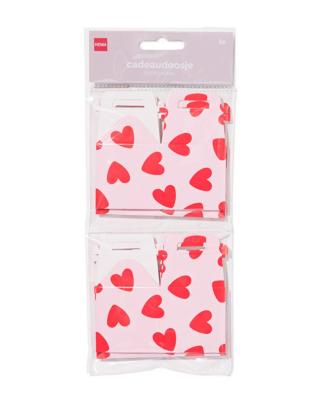 HEMA Cadeaudoosjes 12.5x12.5cm hartjes - 6 stuks