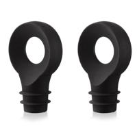 Vacuvin Bottle Stoppers 2 Stuks Zwart - thumbnail