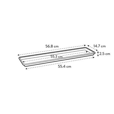 Elho Green Basics Balkonbak Plantenschotel Zwart 60cm - thumbnail