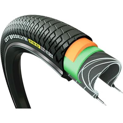 Cst Buitenband: brooklyn pro kleur: zwart (2mm anti-lek) maat: 20x2.15, etrto 55-406