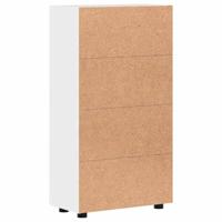 Dressoir Hoogglans wit 55,5 x 29 x 100 cm Bewerkt hout - thumbnail