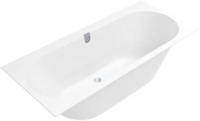 Villeroy & Boch Oberon 2.0 kunststof duobad quaryl rechthoekig 170x75x47cm - incl. poten en afvoer-/overloopcombinatie mat wit ubq170obr2dv-rw