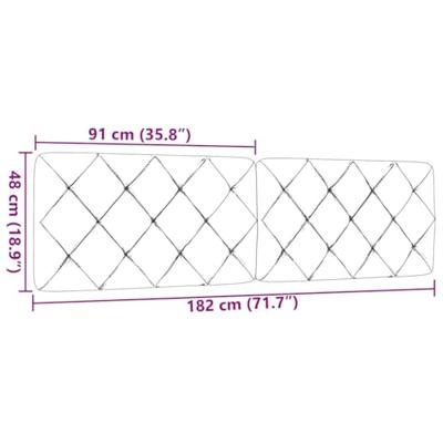 Hoofdbordkussen 180 cm stof lichtgrijs