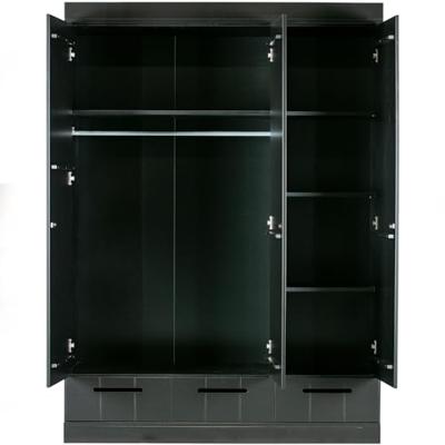 WOOOD Kledingkast 'Connect' 3 deuren en 3 laden, kleur Zwart