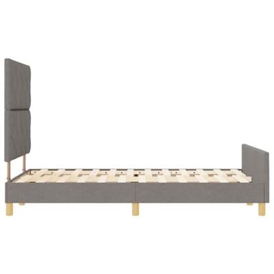 Bedframe met hoofdeinde Taupe 120 x 200 cm Stof Bedframe met hoofdeinde Taupe 120 x 200 cm Stof