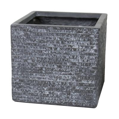 Bloempot Utah Cube Grafiet 44x44cm Bloempot Utah Cube Grafiet 44x44cm