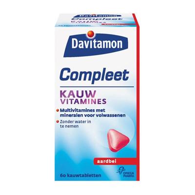 Davitamon Compleet Weerstand Kauwvitamines Aardbei