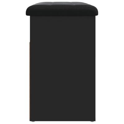 Schoenenbankje 62x32x50 cm bewerkt hout zwart Schoenenbankje 62x32x50 cm bewerkt hout zwart