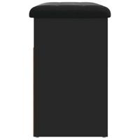 Schoenenbankje 62x32x50 cm bewerkt hout zwart - thumbnail