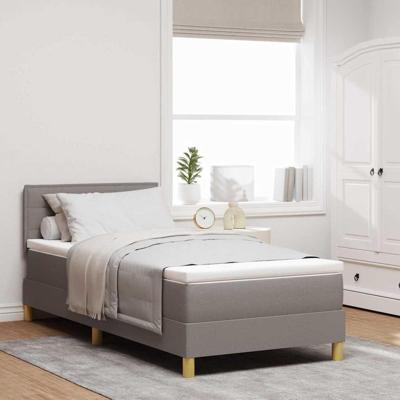 Boxspring bed met matras met hoofdeinde Taupe 80 x 200 cm Stof