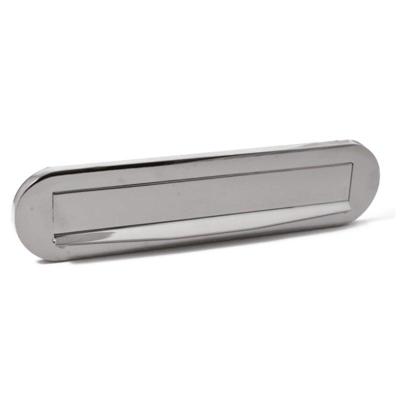 Hardbrass Mariani Briefplaat Chroom 330x79mm Hardbrass Mariani Briefplaat Chroom 330x79mm