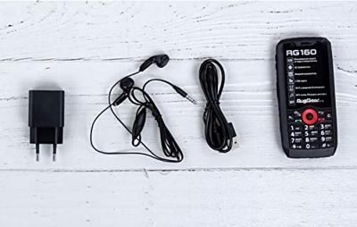 RugGear RG160 Outdoor mobiele telefoon zonder contract - waterdicht, schokbestendig, robuust, dual-SIM, 3G, Bluetooth, push-to-talk
