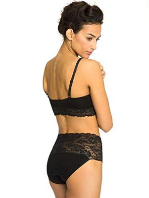 Kanten dames Taille Slip - Millefleurs - Luxe Hoge maxi slip met kant - Viscose & modal