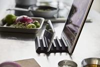 Yamazaki 5275 TOWER Tablet Stand, black, Aluminum/Silicone, 10 x 13 x 1.8 cm - thumbnail