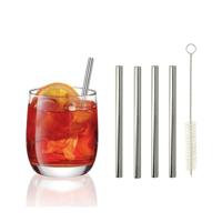 Metaltex RVS Rietjes 12.5x0.8 cm + Borstel 4 Stuks - thumbnail