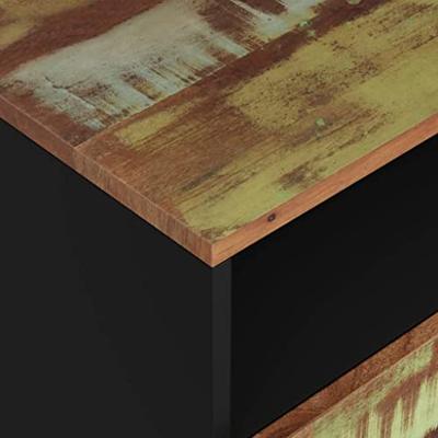 Nachtkastje 50x33x62 cm massief gerecycled hout en bewerkt hout