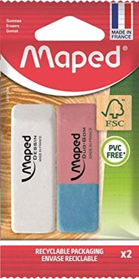 Maped gum Dessin & gum Duo-Gom, op blister