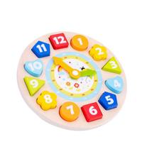 New Classic Toys klok houten vormenpuzzel 12 stukjes - thumbnail