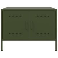 Salontafel 68x50x50,5 cm koudgewalst staal olijfgroen - thumbnail