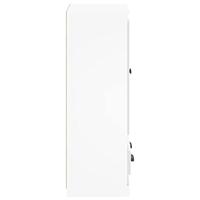 Hoge kast 60x35,5x103,5 cm bewerkt hout wit - thumbnail