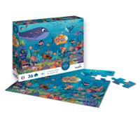 Puzzel - SENTOSFEER - 36 stukjes - Leven onder de zee - Zijdezachte textuur - 7-kleurenprint - Geschikt voor kinderen vanaf 4 jaar - thumbnail