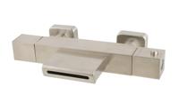 Wiesbaden Badkraan Rombo Waterval Thermostatisch Vierkant RVS - thumbnail