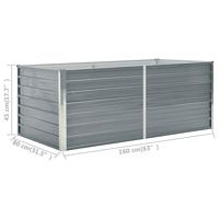 Plantenbak verhoogd 160x80x45 cm gegalvaniseerd staal grijs - thumbnail
