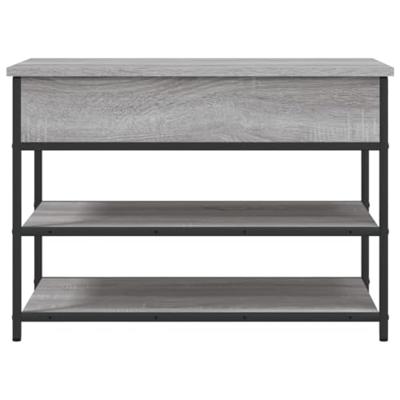 Schoenenbankje 70x42,5x50 cm bewerkt hout grijs sonoma eiken Schoenenbankje 70x42,5x50 cm bewerkt hout grijs sonoma eiken