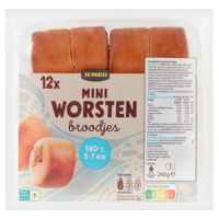 Jumbo Mini Worstenbroodjes 12 Stuks - thumbnail