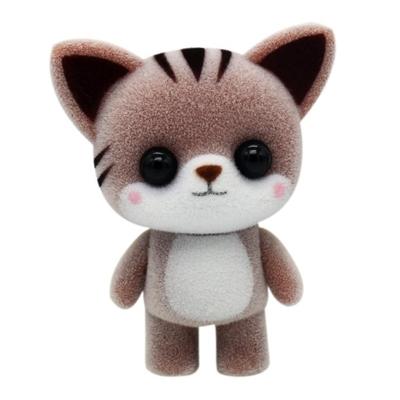 Beetje schattig PVC massaal dieren Cat Dolls creatieve cadeau kinderen speelgoed grootte: 5.5*3.5*6.5cm(Coffee)