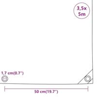 Zeildoek 650 g/m² 3,5x5 m Zwart - thumbnail