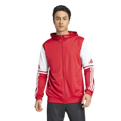 adidas Squadra 25 Hooded Trainingsjack Rood Wit adidas Squadra 25 Hooded Trainingsjack Rood Wit