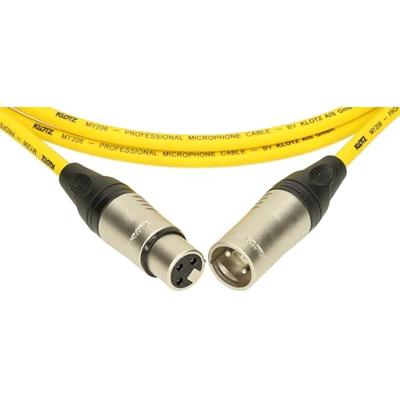 Klotz M1 K GE microfoonkabel 3p XLR F/M geel 1.5 meter