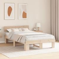 Bedframe met hoofdeinde Bruin 120 x 190 cm Massief grenenhout - thumbnail