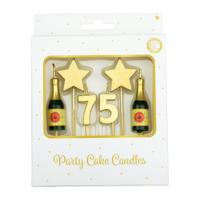 Taartkaarsjes Set 75 Jaar (6st) - thumbnail