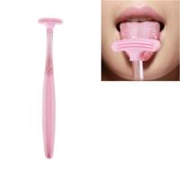 Tongue Scraper Cleaner Oral Tongue Clean Health Tool(Pink) - thumbnail