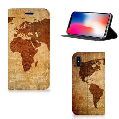 Apple iPhone X | Xs | Book Cover | Wereldkaart