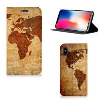 Apple iPhone X | Xs | Book Cover | Wereldkaart - thumbnail