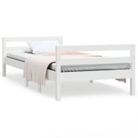 Bedframe zonder matras massief grenenhout wit 80x200 cm - thumbnail