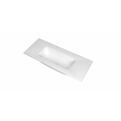 INK Reflekt Wastafel Polystone Midden Zonder Kraangat - 1000x400x15 mm - Mat Wit