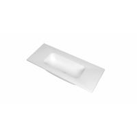 INK Reflekt Wastafel Polystone Midden Zonder Kraangat - 1000x400x15 mm - Mat Wit - thumbnail