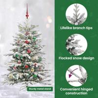 VidaXL Kunstmatige inklapbare kerstboom wit 150 cm pe en pvc - thumbnail