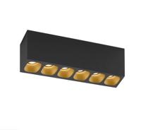 Wever & Ducre - Pirro Surface 6.0 Spots Zwart / Goud - thumbnail