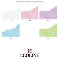 Bruynzeel Ecoline brush pen set pastel, 5 kleuren - thumbnail