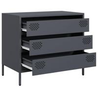 Dressoir 68x39x58,5 cm koudgewalst staal antracietkleurig - thumbnail